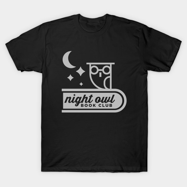 Night Owl Book Club T-Shirt by squidinkblot